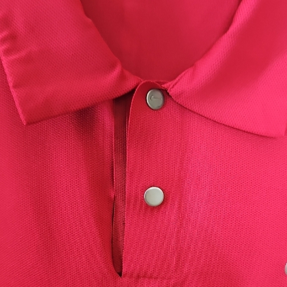 Nike Tiger Woods Collection Men's Vibrant Red Polo Shirt Size L - Picture 3 of 10